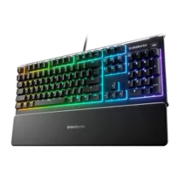 SteelSeries Apex 3 Full Size Black Whisper Quiet Gaming