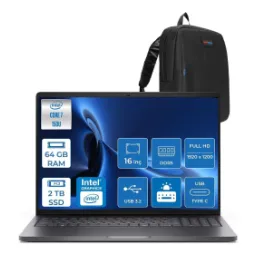 Dell 16 DC16251 Laptop Intel Core 7 150U Intel Arc 64GB RAM 2TB