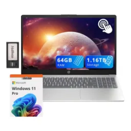HP 250 G9 15.6-inch Laptop Intel Core i3-1215U Intel UHD 64GB RAM 1TB