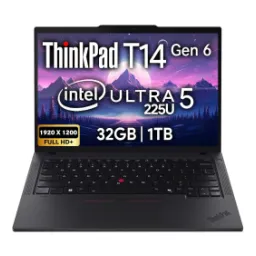 Lenovo ThinkPad T14 Laptop Intel Core Ultra 5 225U Intel Integrated 32GB RAM 1TB