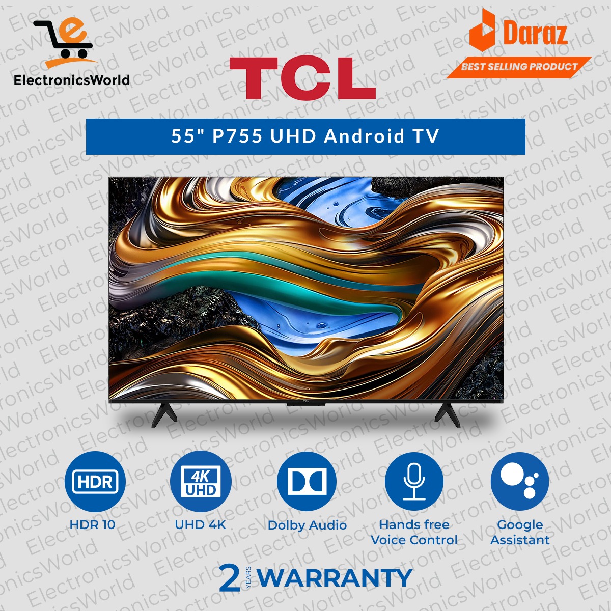 TCL P755 4K LED Google TV 55 inches